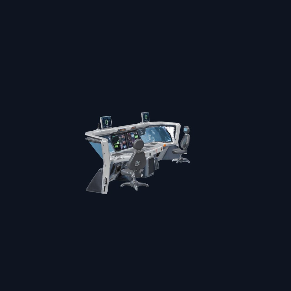 Futuristic Control Room Console model pack